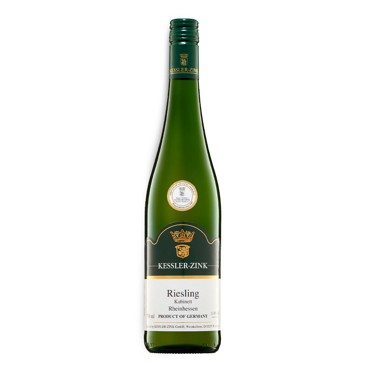Kessler Zink Riesling Semisweet Deutscher Qualitatswein Rheinhessen White Wine 750ml
